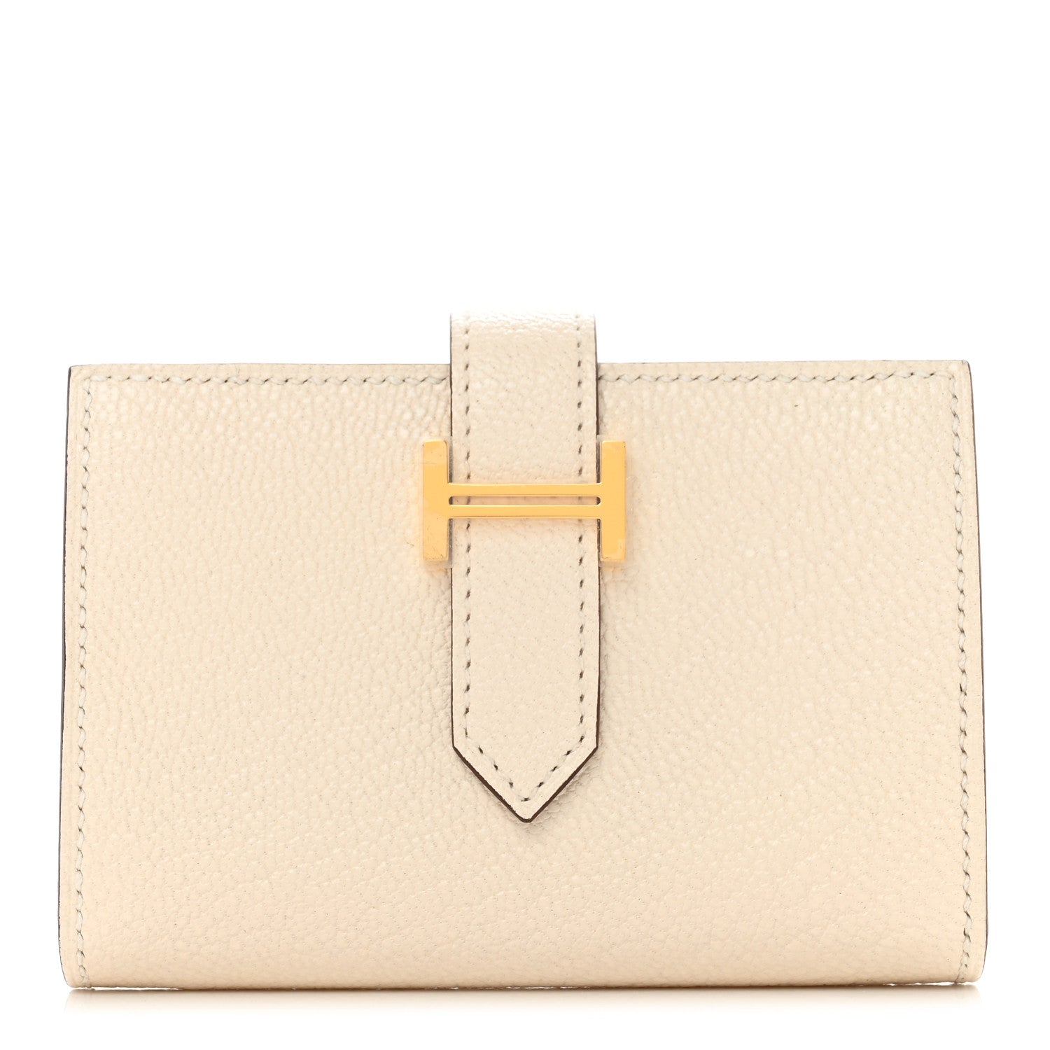 Hermes Chevre Mysore Mini Bearn Wallet Nata 1 of 8