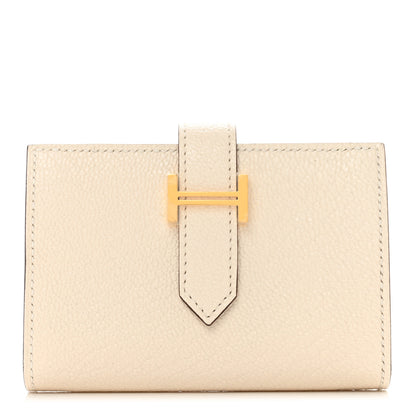 Hermes Chevre Mysore Mini Bearn Wallet Nata 1 of 8