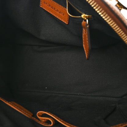 Burberry Bridle Calfskin House Check Small Orchard Bowling Bag Brown Ochre 5 of 12