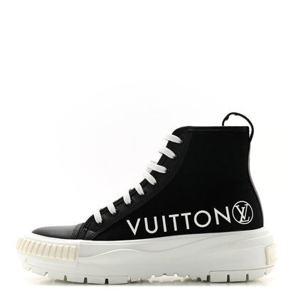 Louis Vuitton Canvas LV Squad Sneaker Boots 38.5 Black 1 of 9