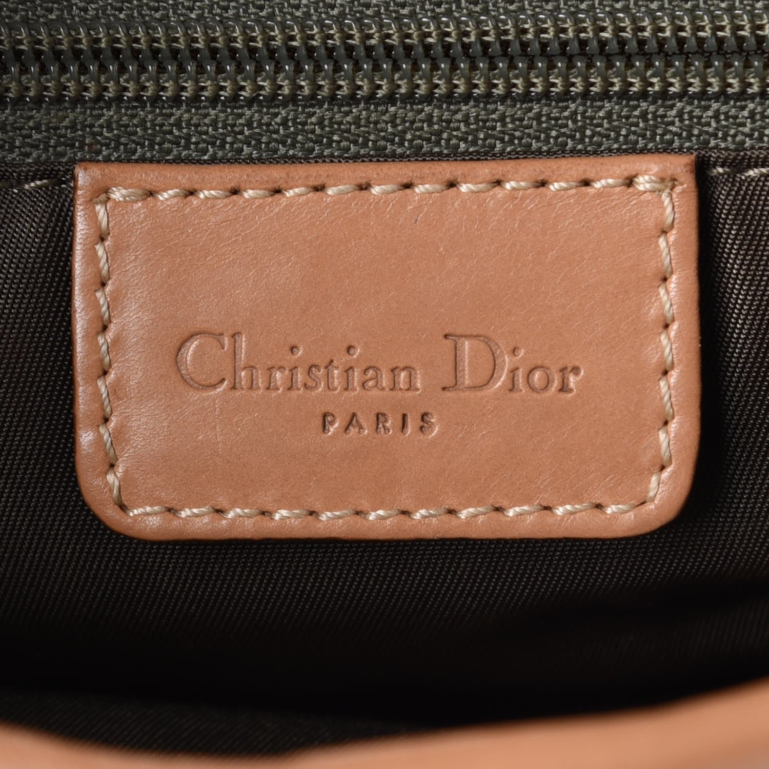 Christian Dior Monogram Saddle Bag Green 6 of 7