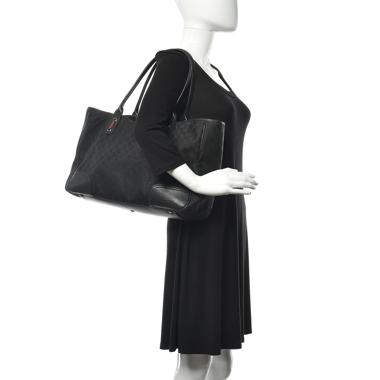 Gucci Monogram Large Princy Tote Black 2 of 19