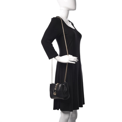 Valentino Garavani Vitello Glam Lock Rockstud Messenger Bag Black 2 of 9