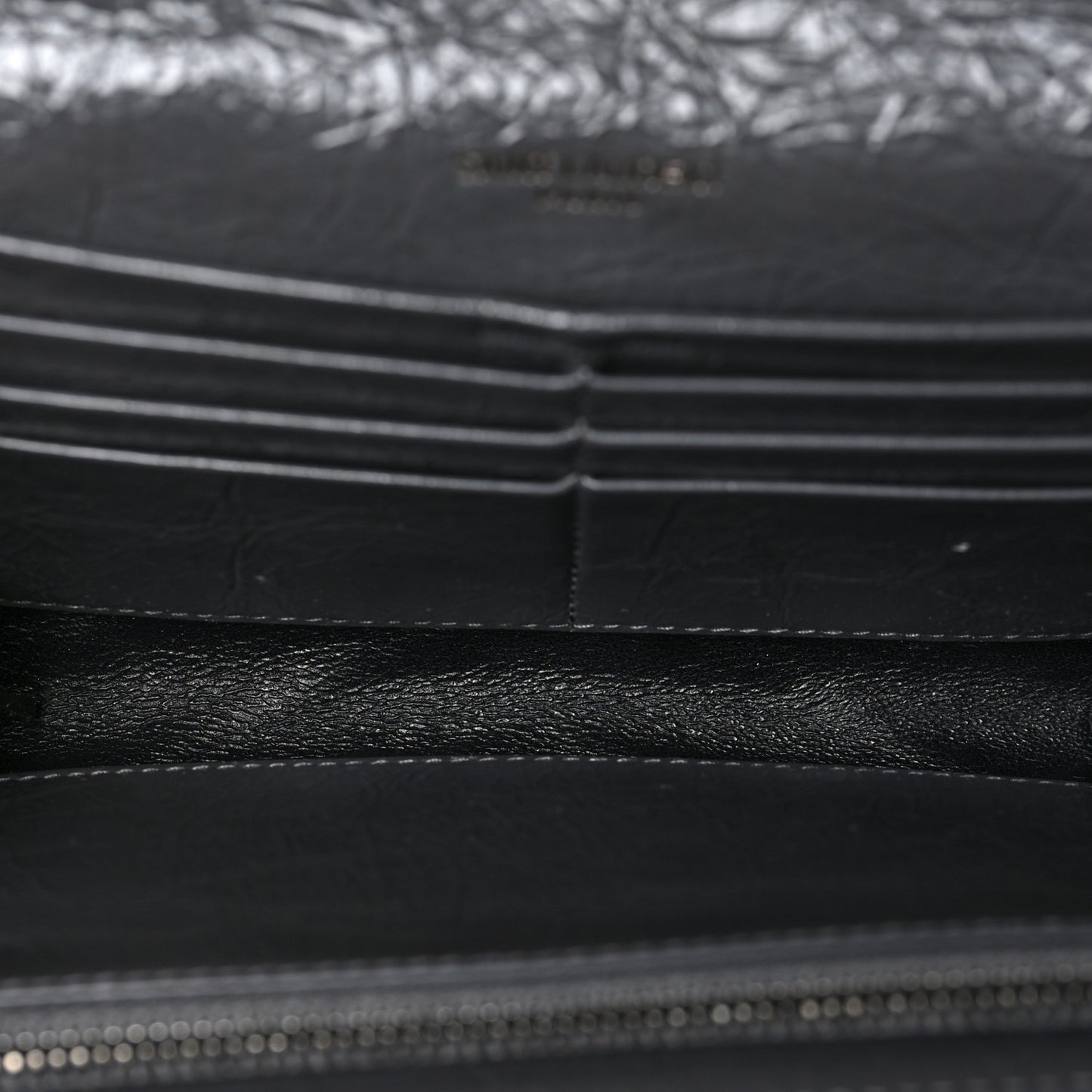 Crinkled Calfskin Matelasse Monogram Niki Wallet Storm