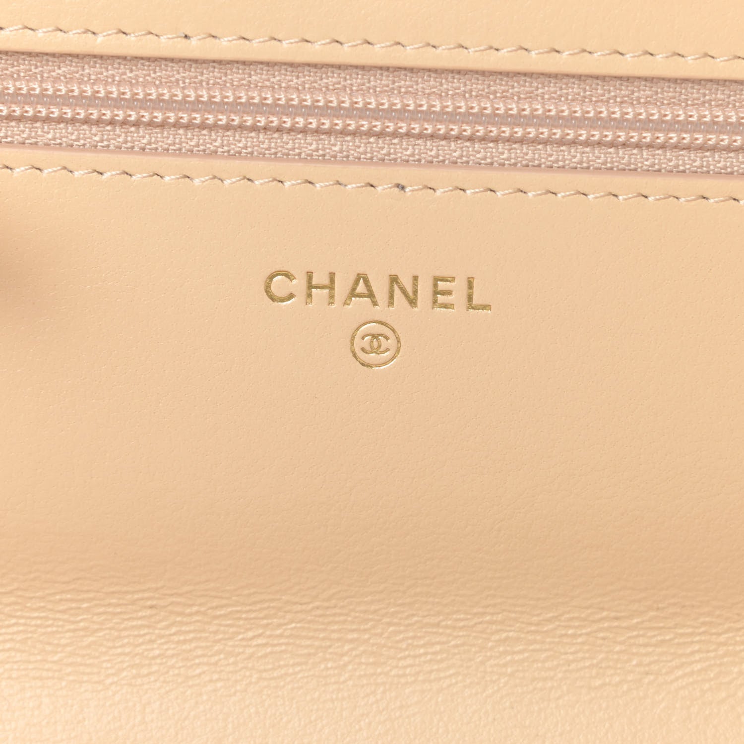 Chanel Lambskin Quilted Chanel 19 Wallet On Chain WOC Beige 6 of 13