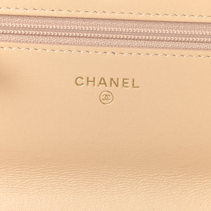 Chanel Lambskin Quilted Chanel 19 Wallet On Chain WOC Beige 6 of 13