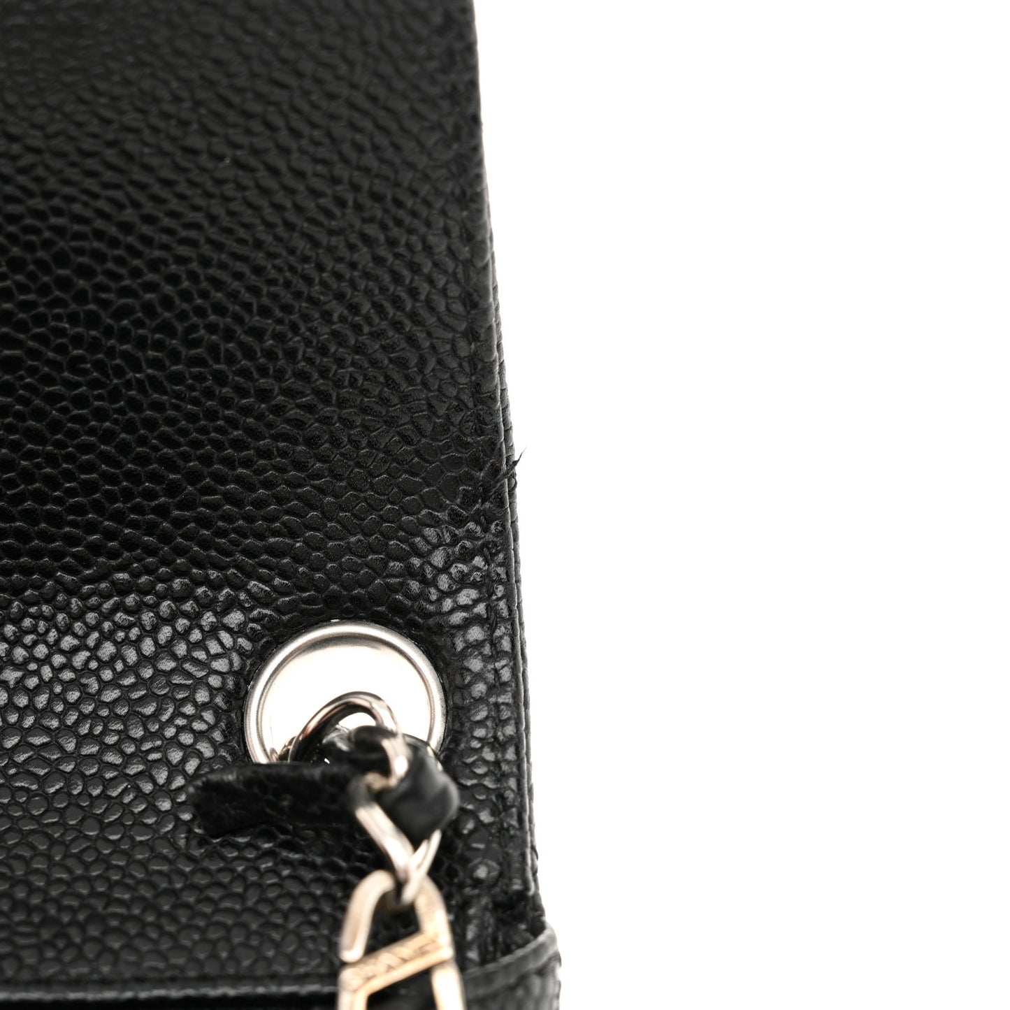 Caviar Quilted Mini Square Flap Black
