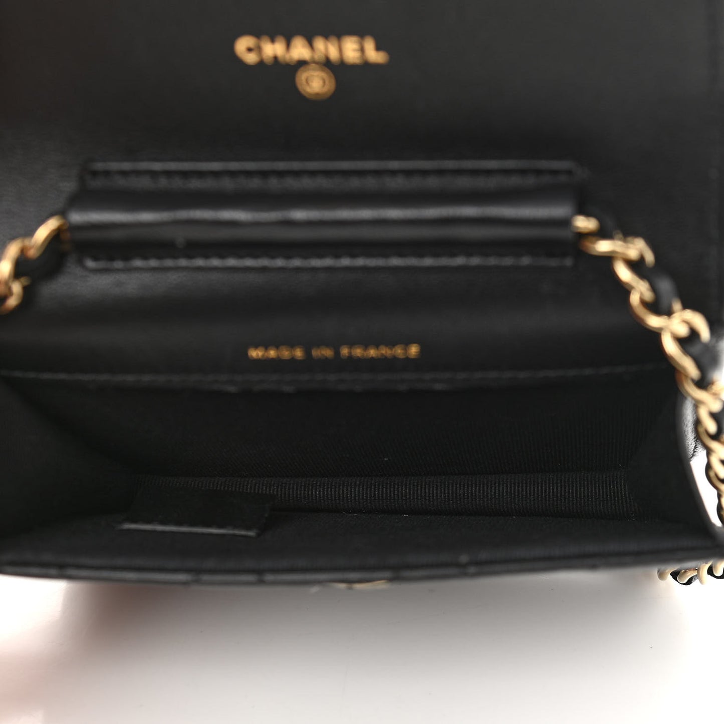 Lambskin Quilted Mini Coco Bow Clutch With Chain Black