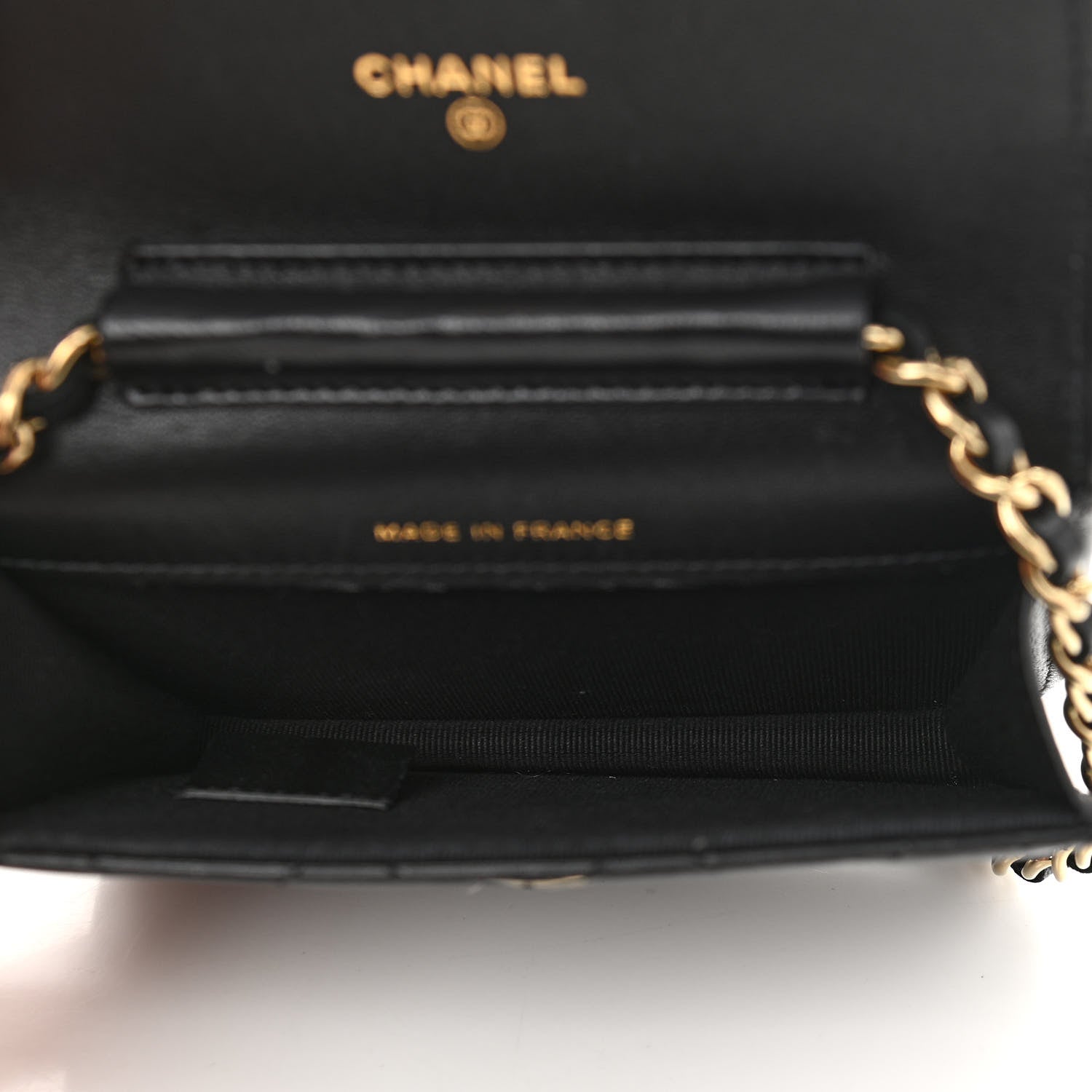 Chanel Lambskin Quilted Mini Coco Bow Clutch With Chain Black 5 of 13