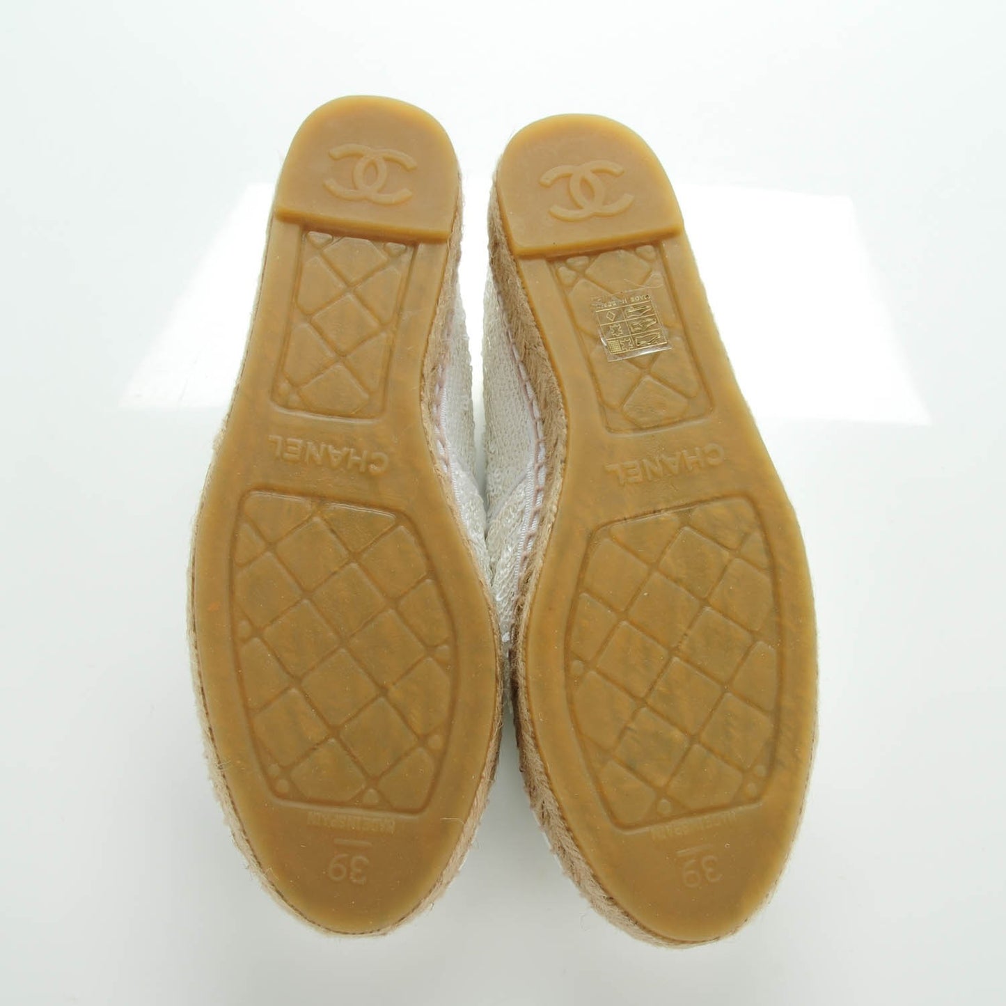 Patent Sequin CC Espadrilles 39 White