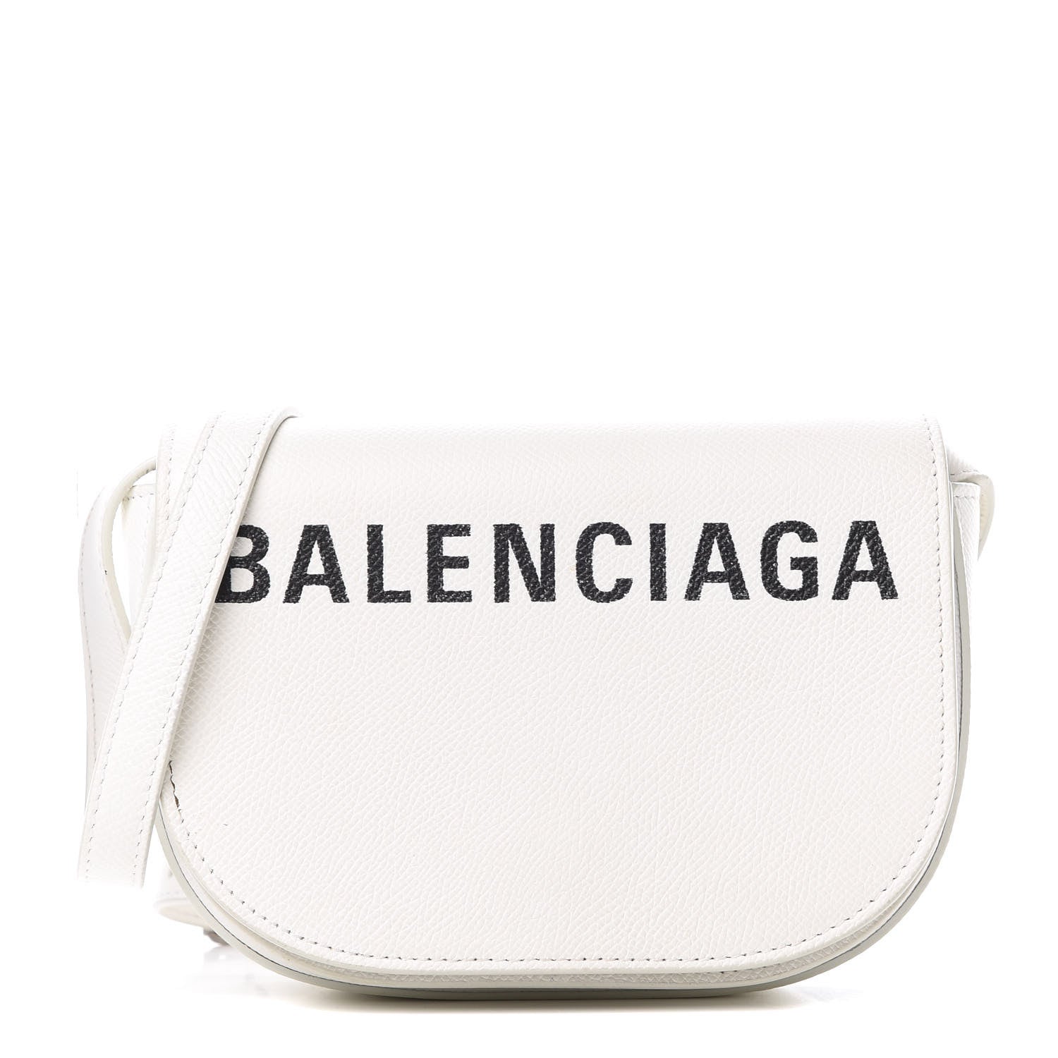 Balenciaga Grained Calfskin Logo Print Ville Day Bag XS White 1 of 10