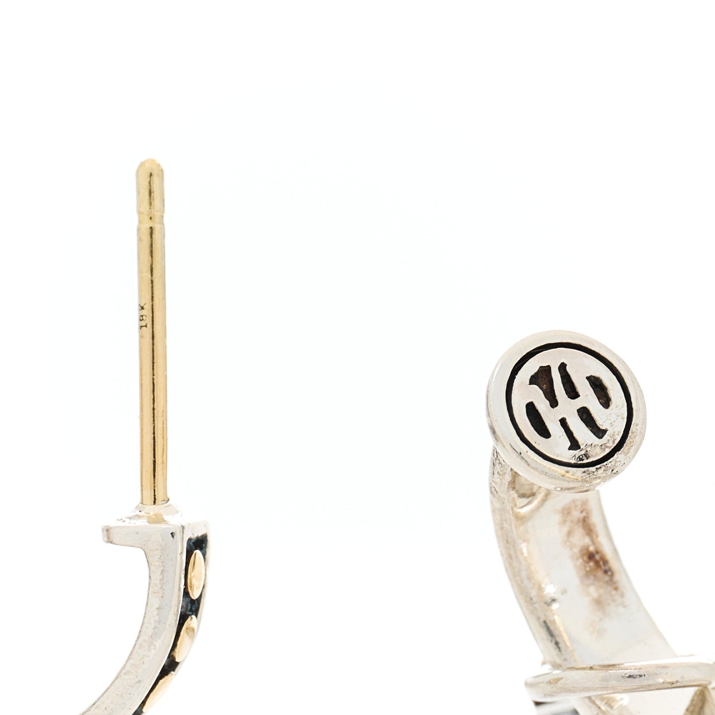 Sterling Silver 18K Yellow Gold Black Sapphire Legends Naga Drop Earrings