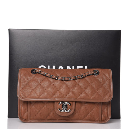 Chanel Caviar Quilted Medium French Riviera Flap Brown 8 of 8