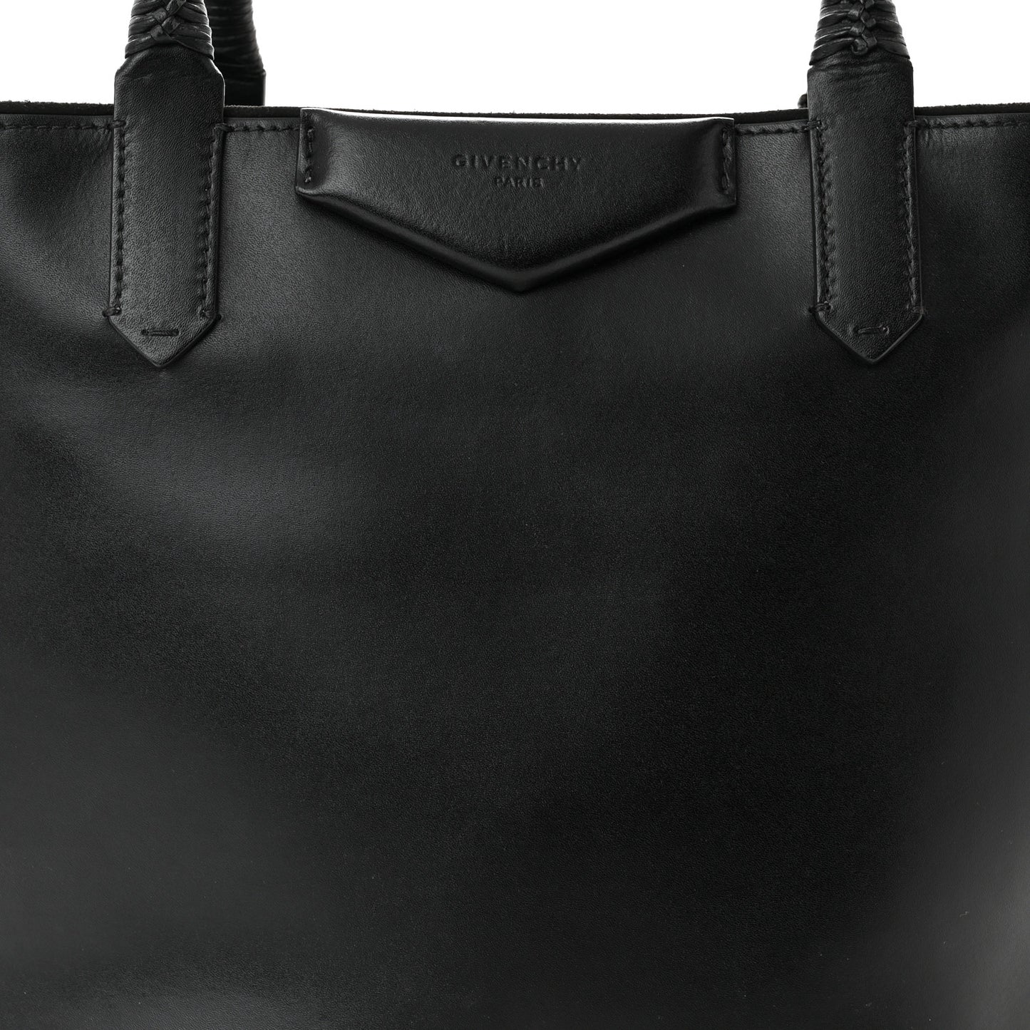 Calfskin Medium Antigona Whipstitch Handle Tote Black