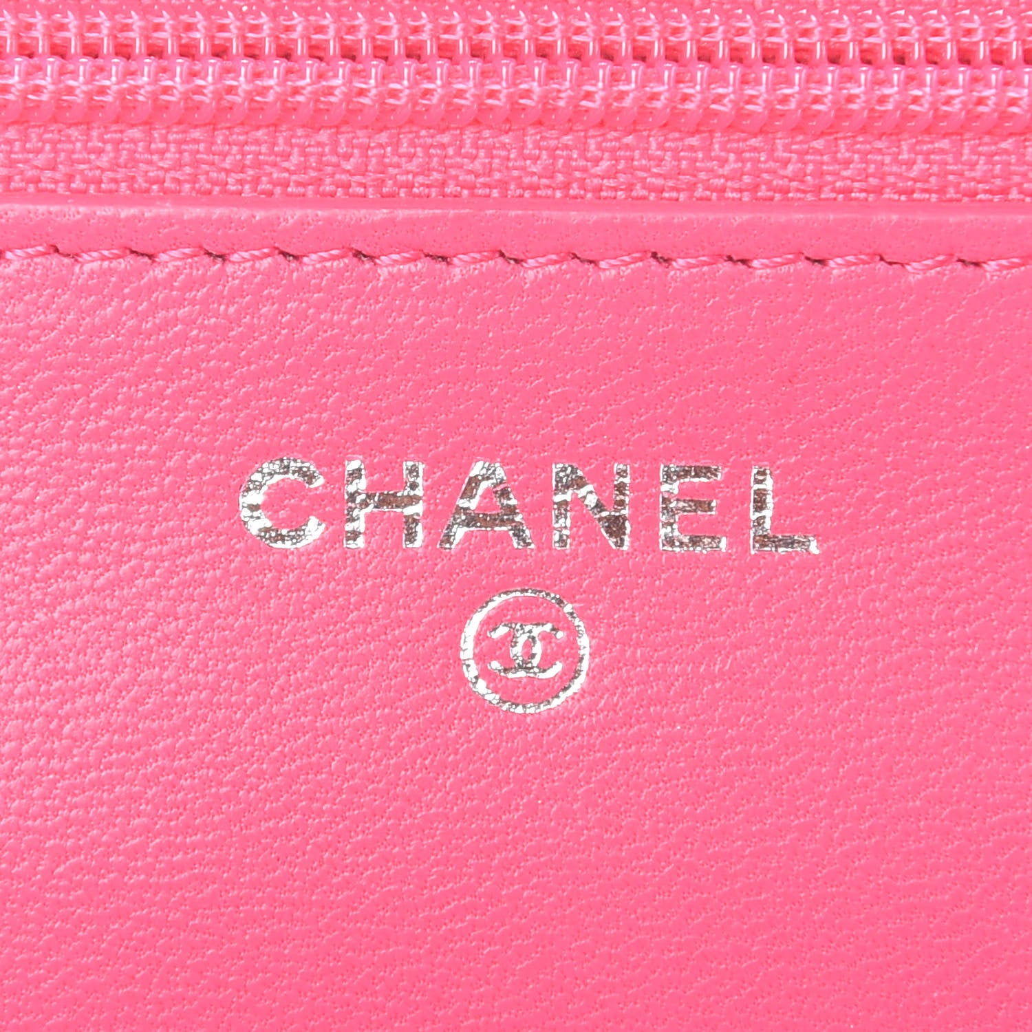 Chanel Lambskin Quilted Wallet on Chain WOC Pink 6 of 11