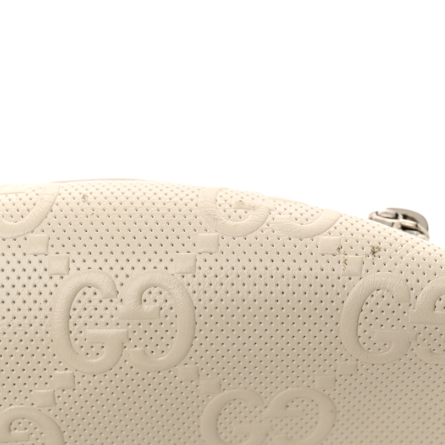 Gucci Calfskin GG Tennis Embossed Belt Bag Mystic White 11 of 11