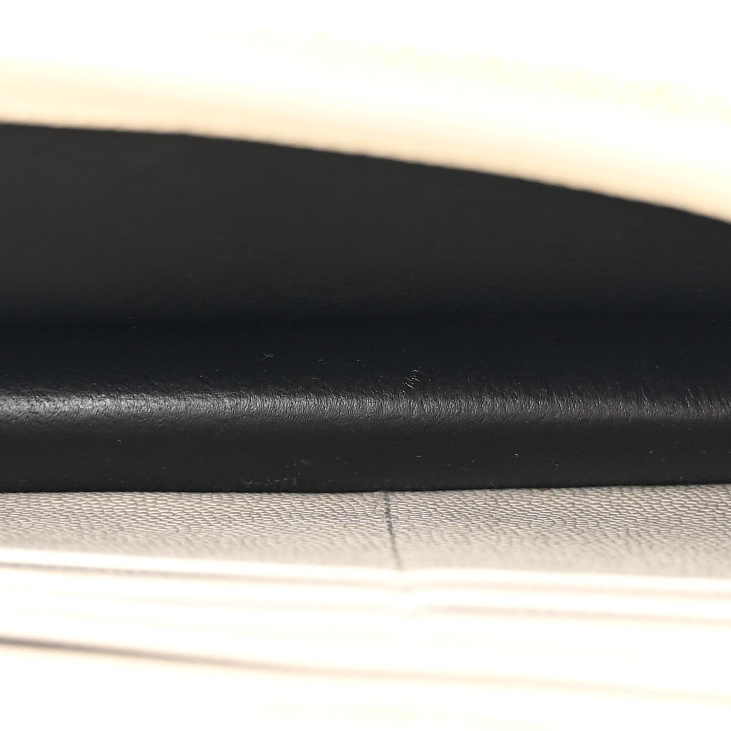 Grain De Poudre Matelasse Chevron Monogram Envelope Chain Wallet Crema Soft