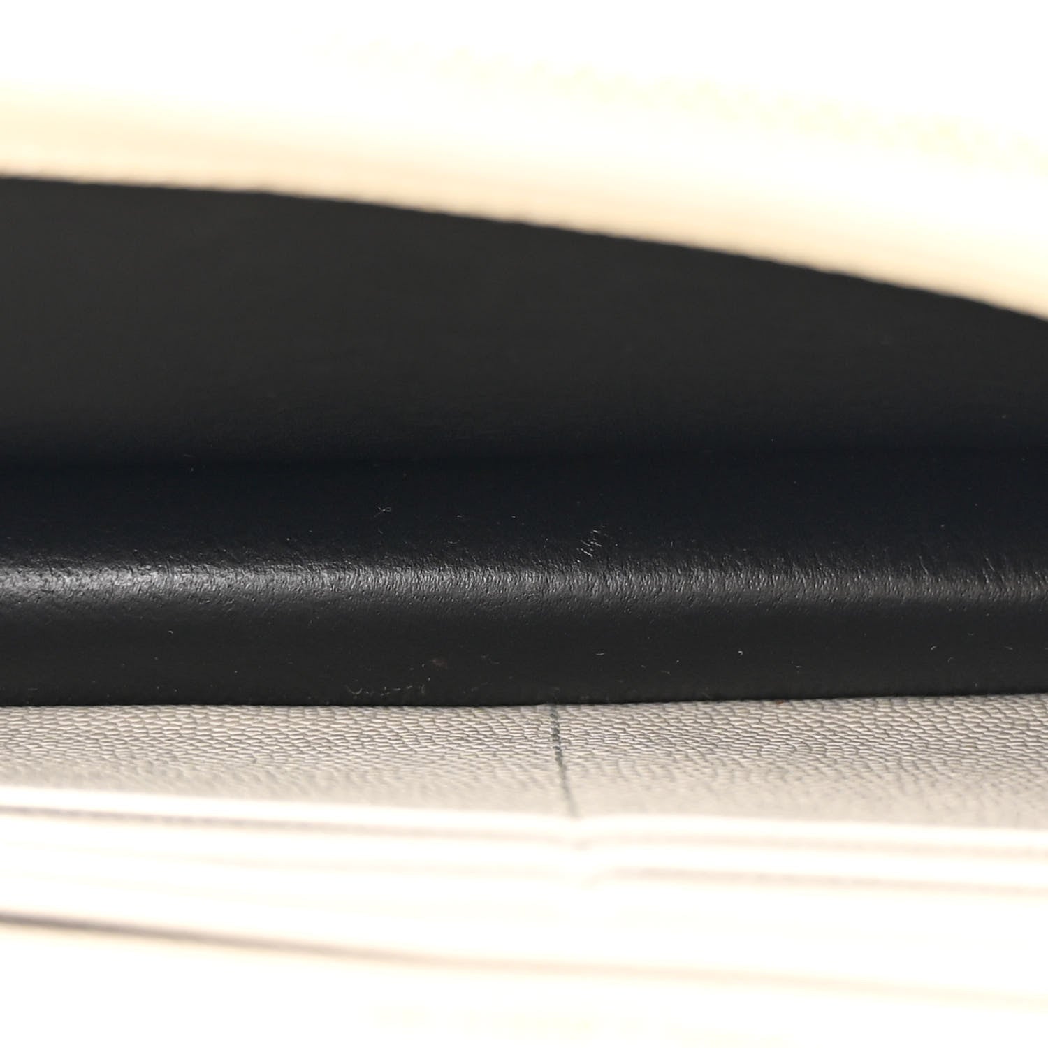 Saint Laurent Grain De Poudre Matelasse Chevron Monogram Envelope Chain Wallet Crema Soft 5 of 14