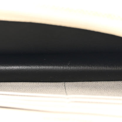 Saint Laurent Grain De Poudre Matelasse Chevron Monogram Envelope Chain Wallet Crema Soft 5 of 14