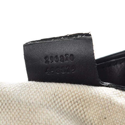 Gucci Monogram Medium Patti Stud Hobo Black 9 of 10