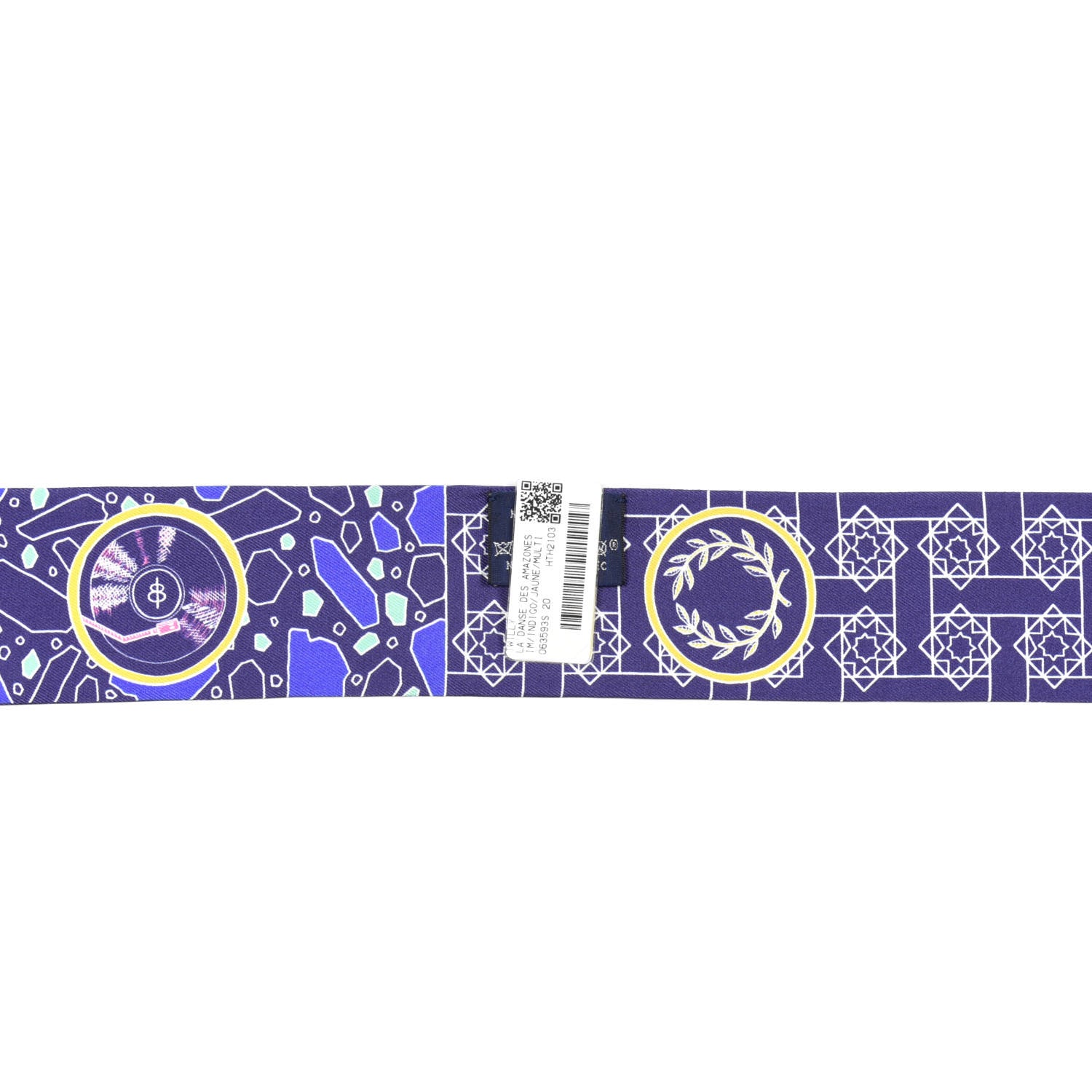 Hermes Silk La Danse Des Amazones Twilly Indigo Jaune Multicolor 3 of 4