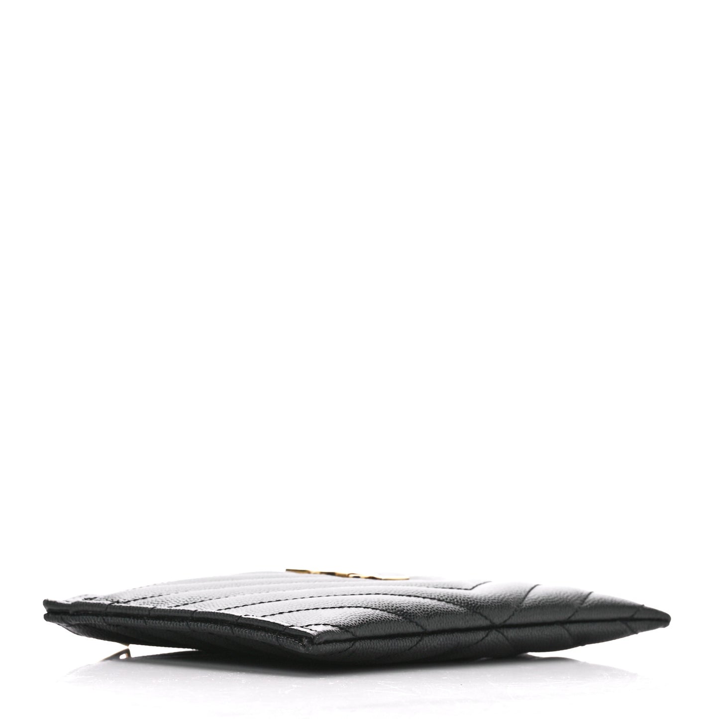 Grain De Poudre Chevron Monogram Bill Pouch Black