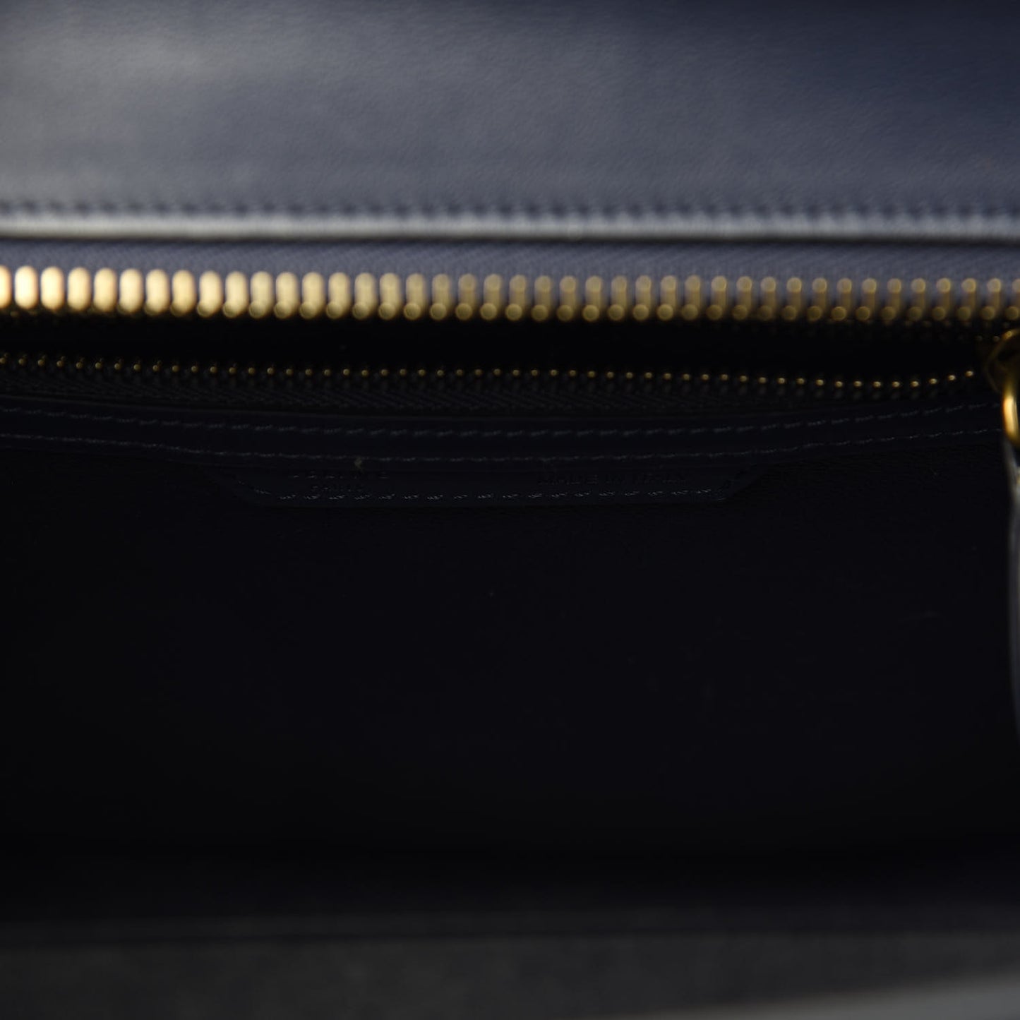 Smooth Calfskin Micro Luggage Navy Blue