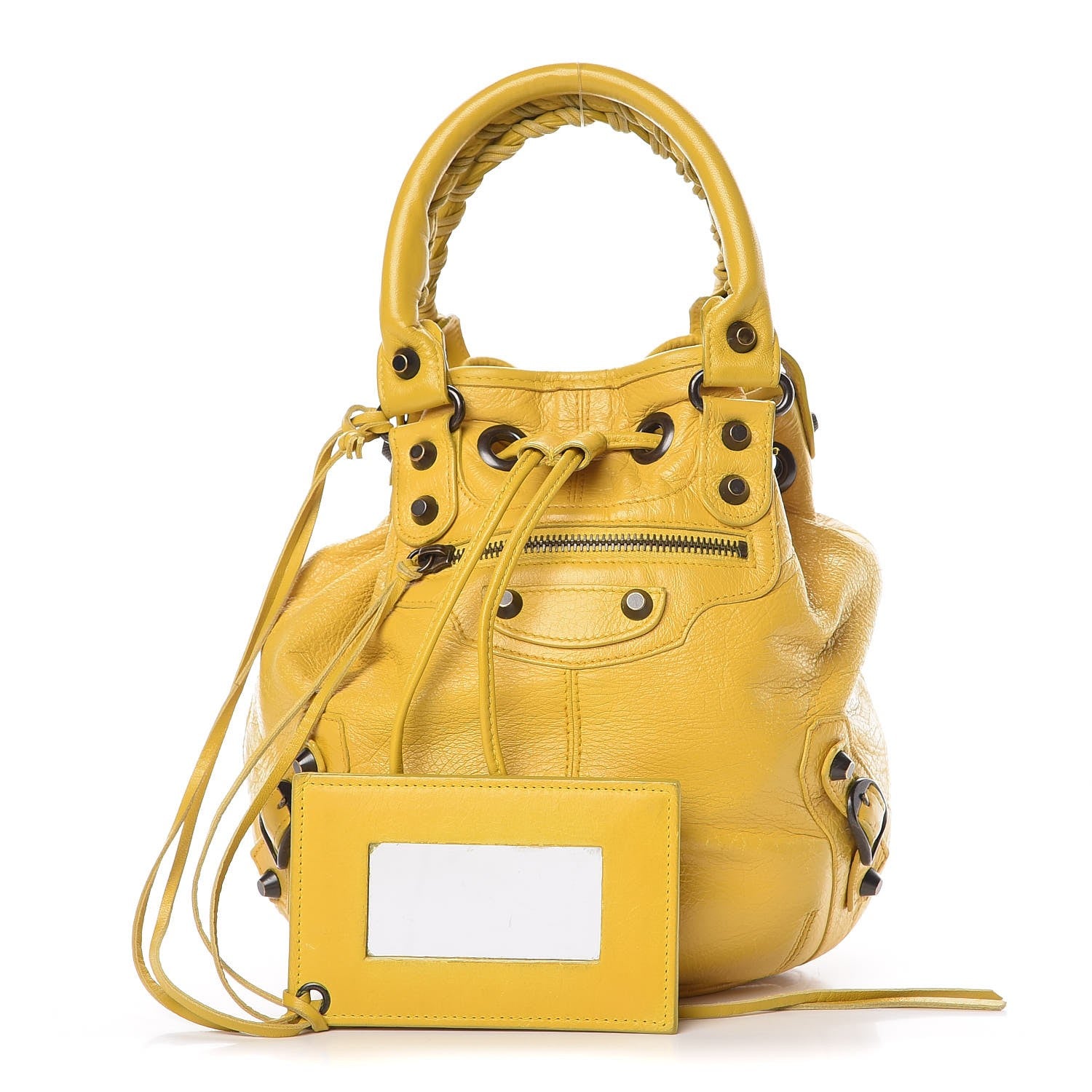 Balenciaga Agneau Classic Hardware Mini Pompon Mimosa Verveine 1 of 12