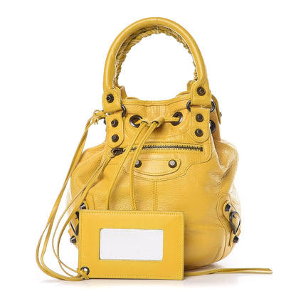 Balenciaga Agneau Classic Hardware Mini Pompon Mimosa Verveine 1 of 12