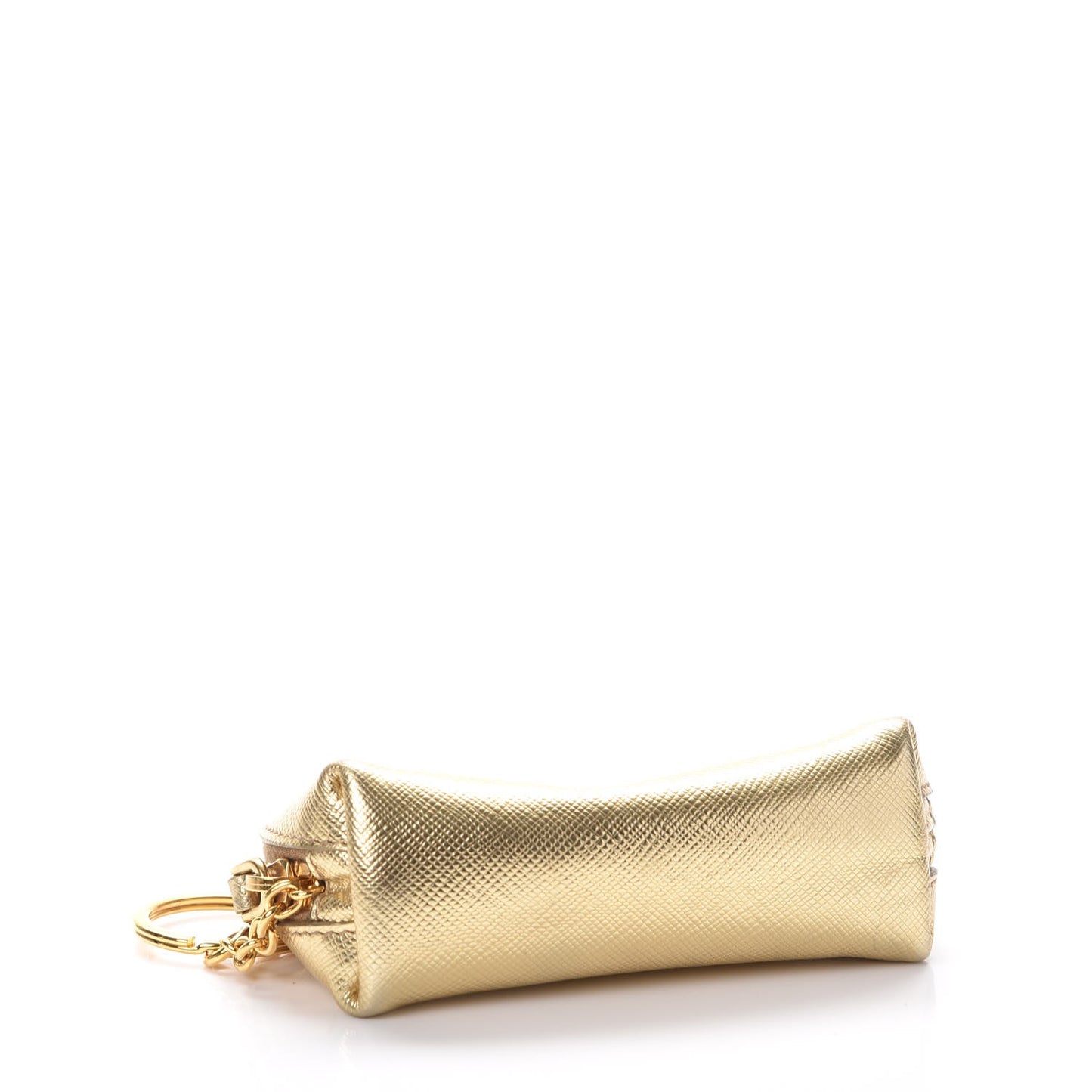 Saffiano Metal Coin Purse Gold