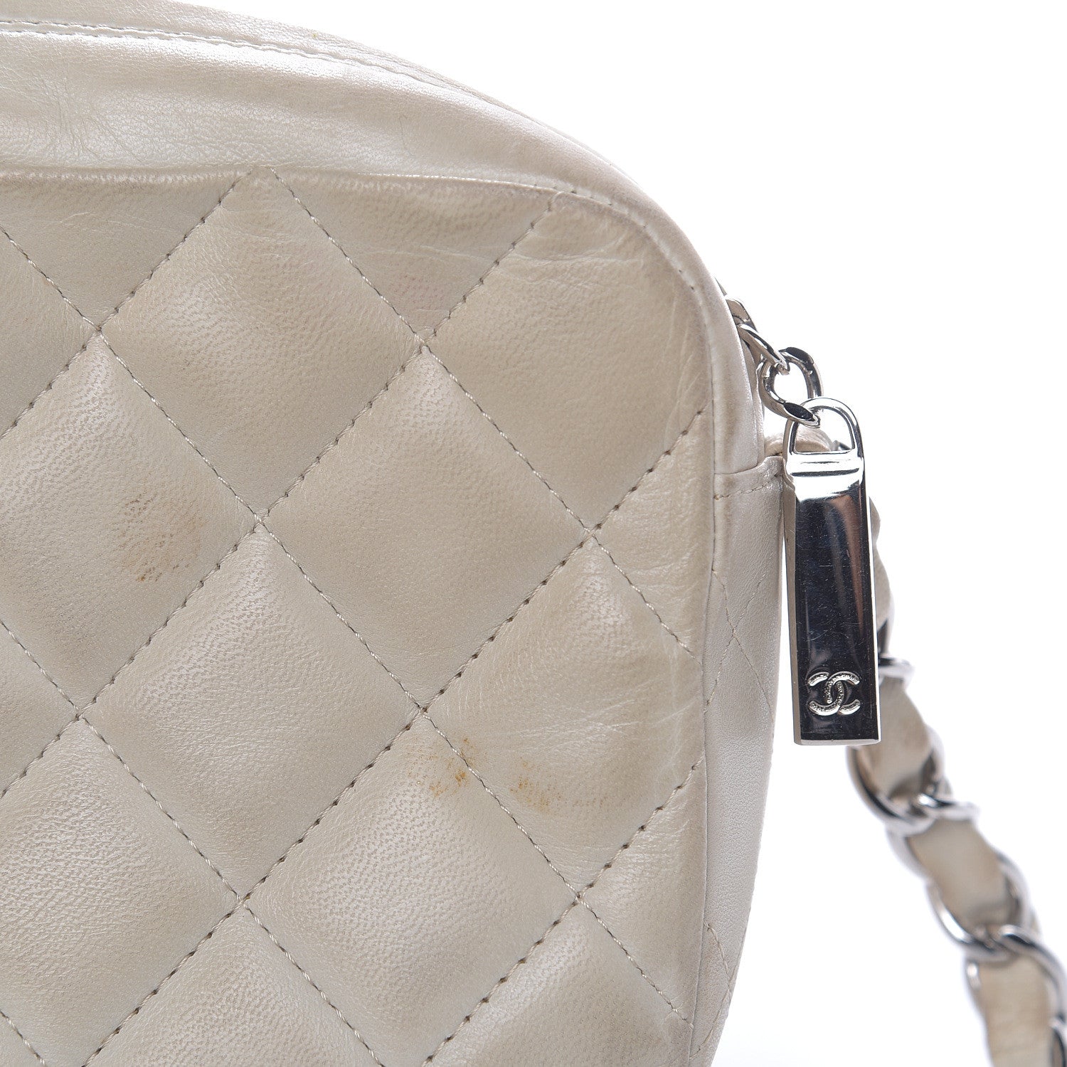 Chanel Lambskin Quilted Timeless Camera Case White 13 of 19