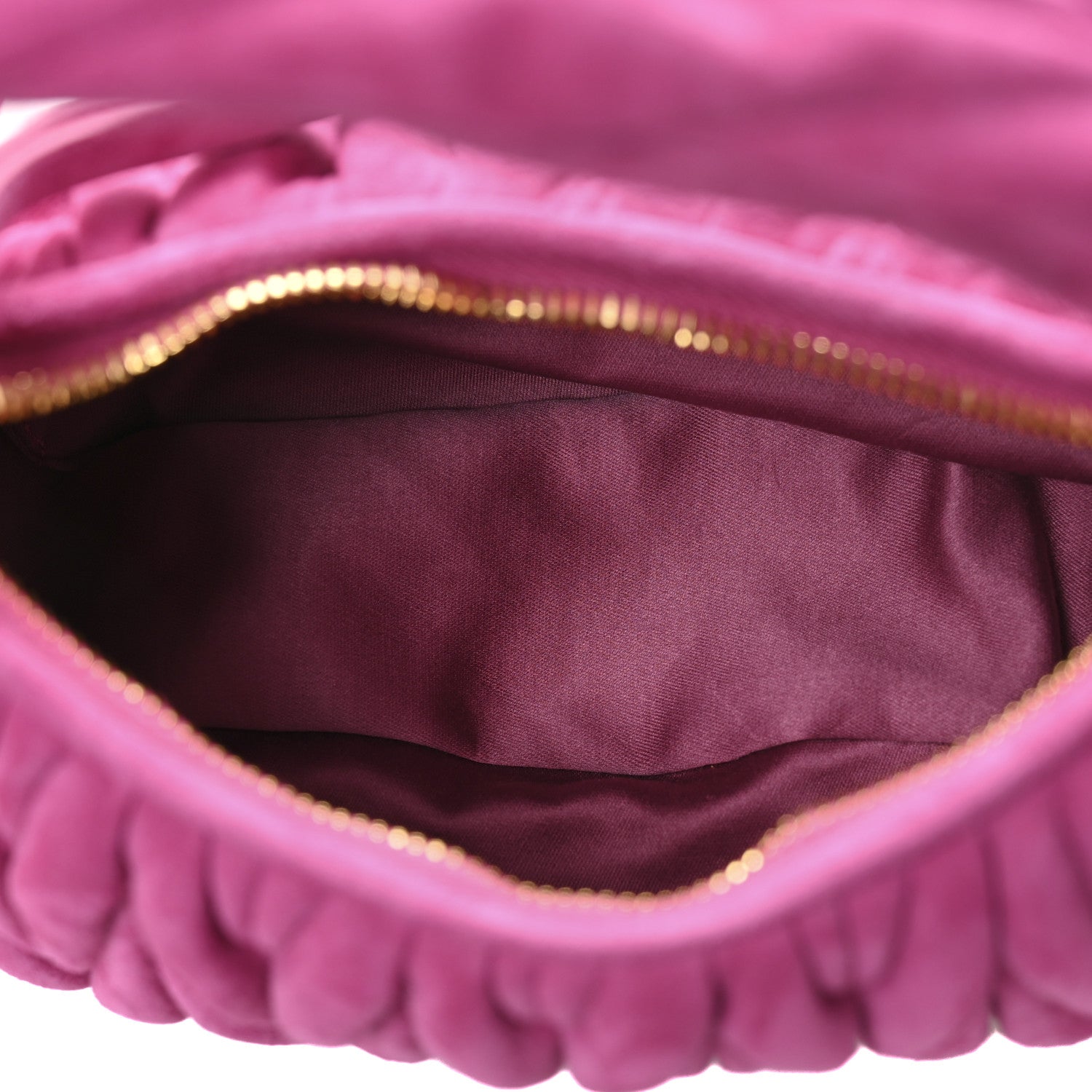 Miu Miu Suede Matelasse Mini Wander Hobo Fuxia 5 of 11