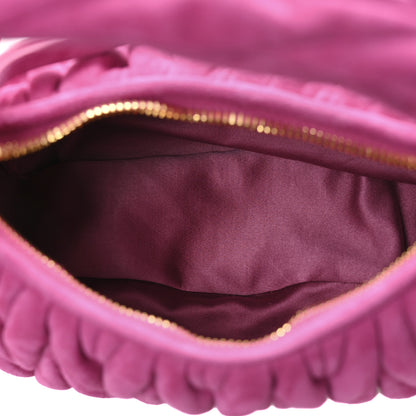 Miu Miu Suede Matelasse Mini Wander Hobo Fuxia 5 of 11