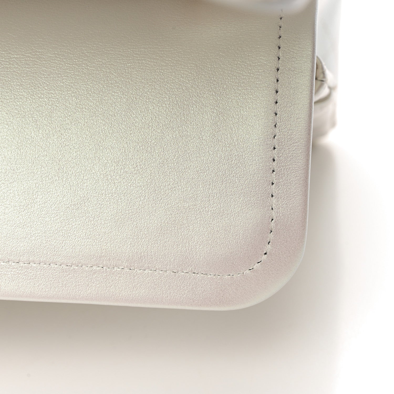 Chanel Iridescent Calfskin Quilted Medium Double Flap White 11 of 13