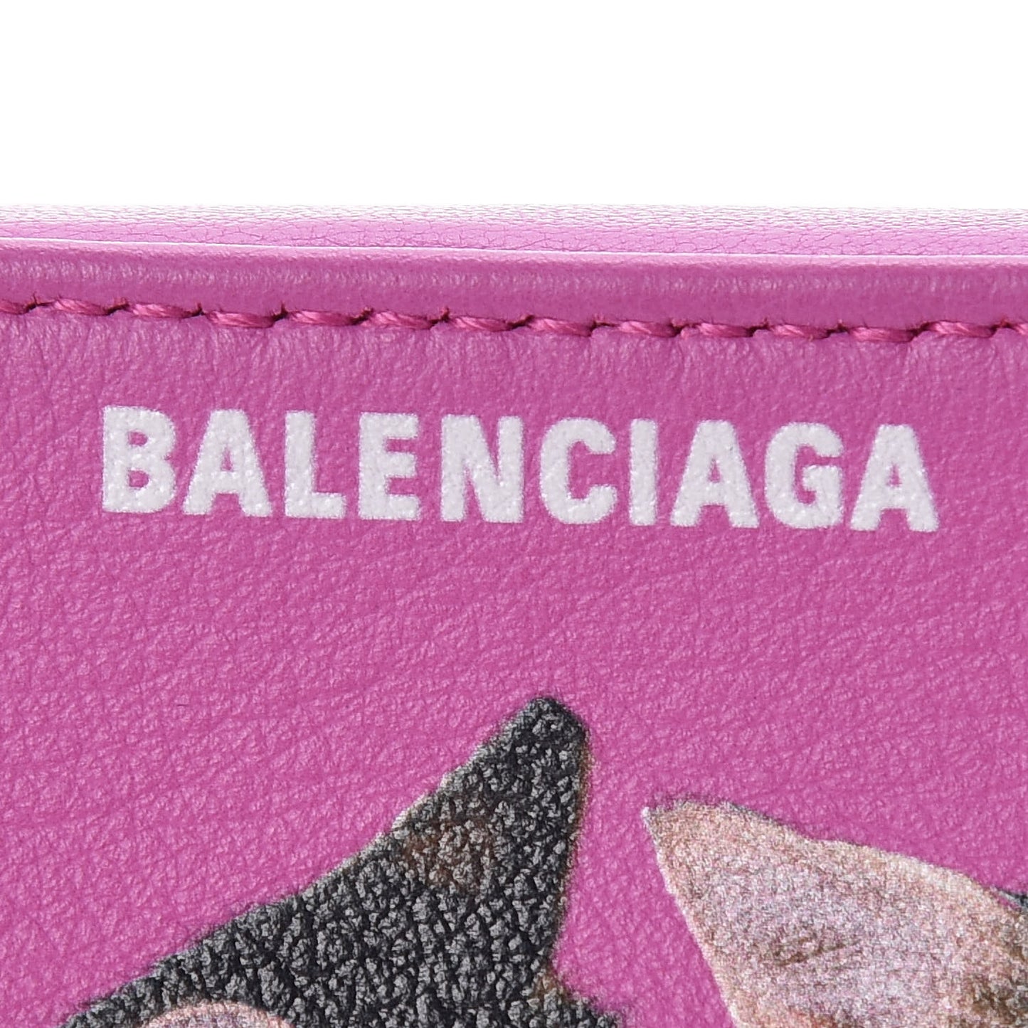 Calfskin Kittens Logo XS Everyday Camera Bag Fuchsia