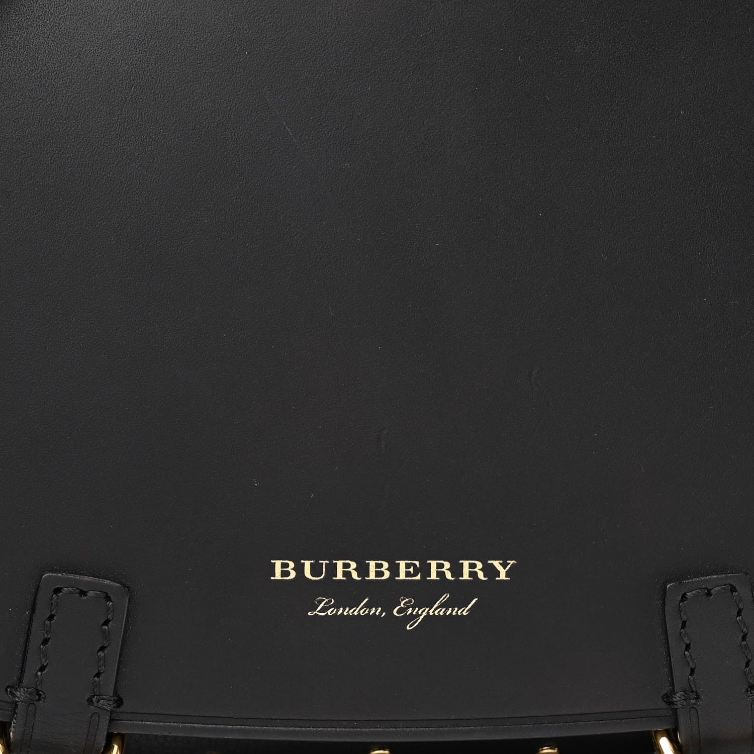 Burberry Soft Grain Calfskin Studded Baby Bridle Saddle Bag Black 6 of 8