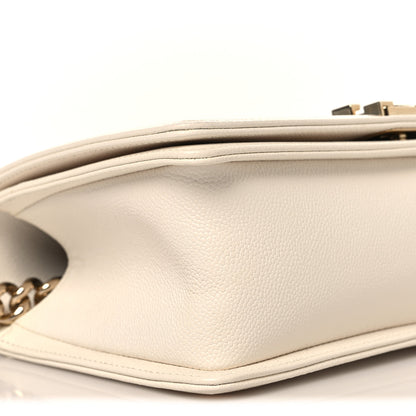 Chanel Caviar Quilted Medium Boy Flap White 9 of 11