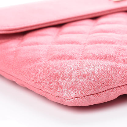 Chanel Iridescent Caviar Quilted Medium Flap Cosmetic Case Pink 8 of 9