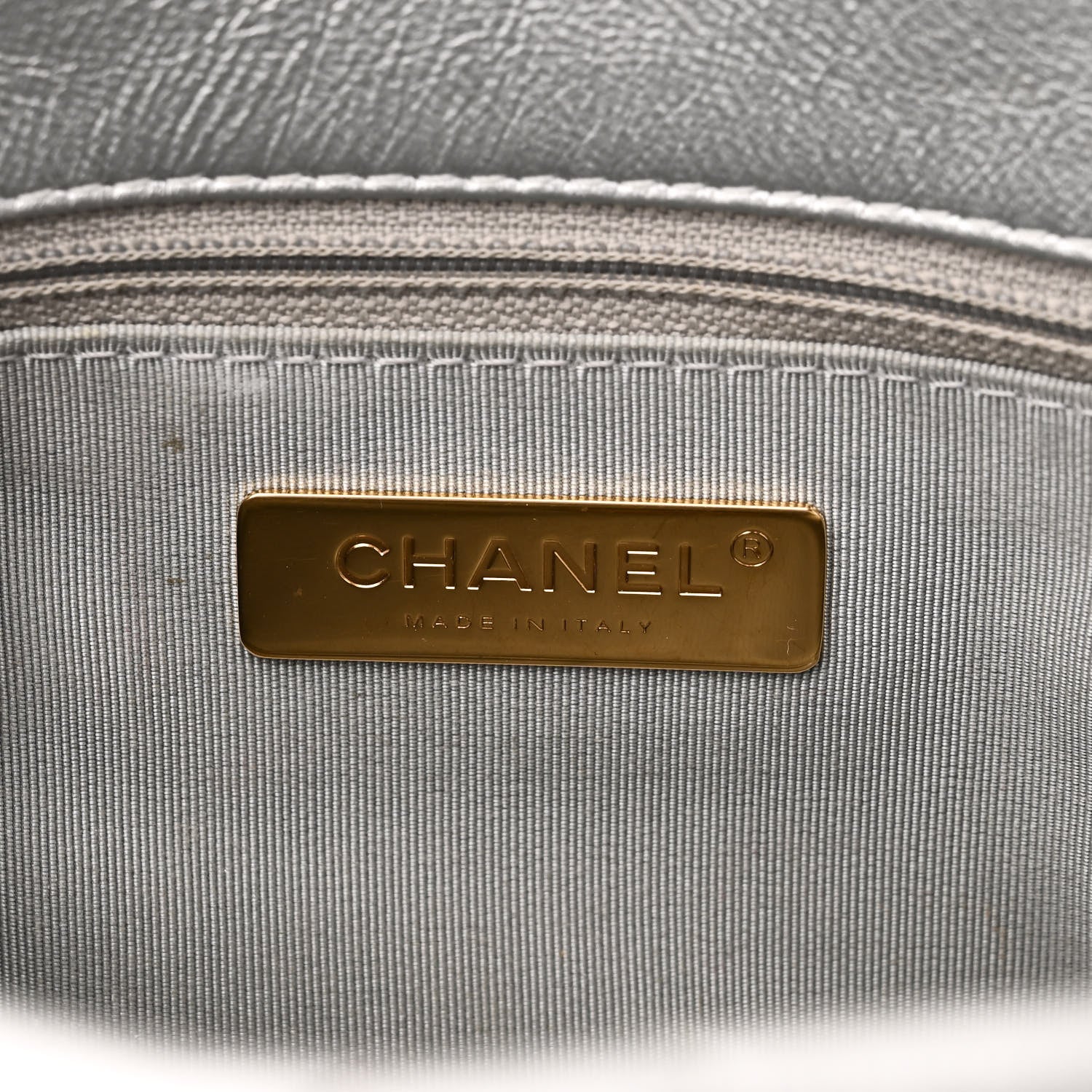 Chanel Metallic Quilted Large 19 Flap Silver 6 of 10