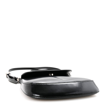 Prada Spazzolato Mini Cleo Flap Adjustable Strap Shoulder Bag Black 4 of 9