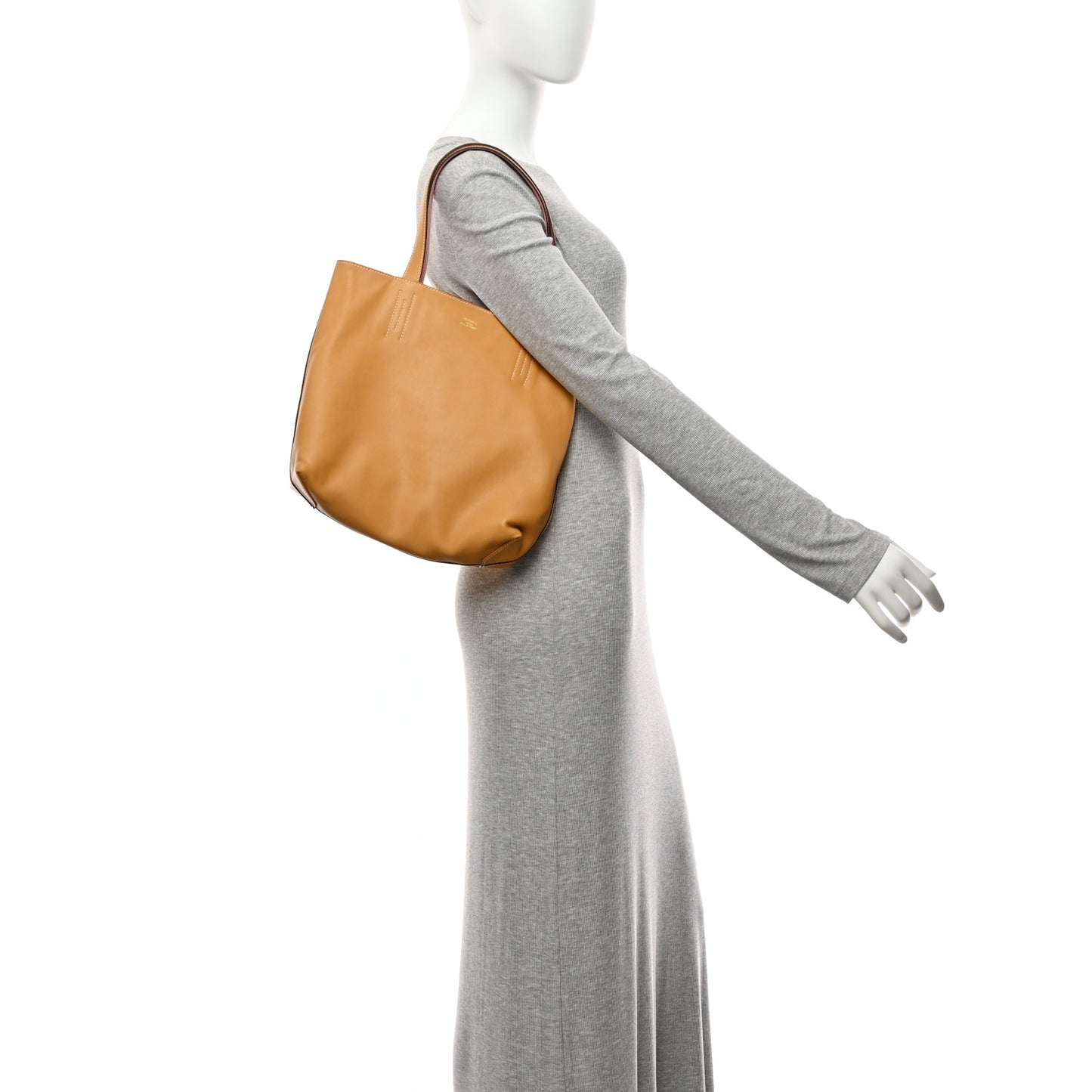 Veau Sikkim Swift Double Sens 28 Reversible Tote Rose Sakura Curry