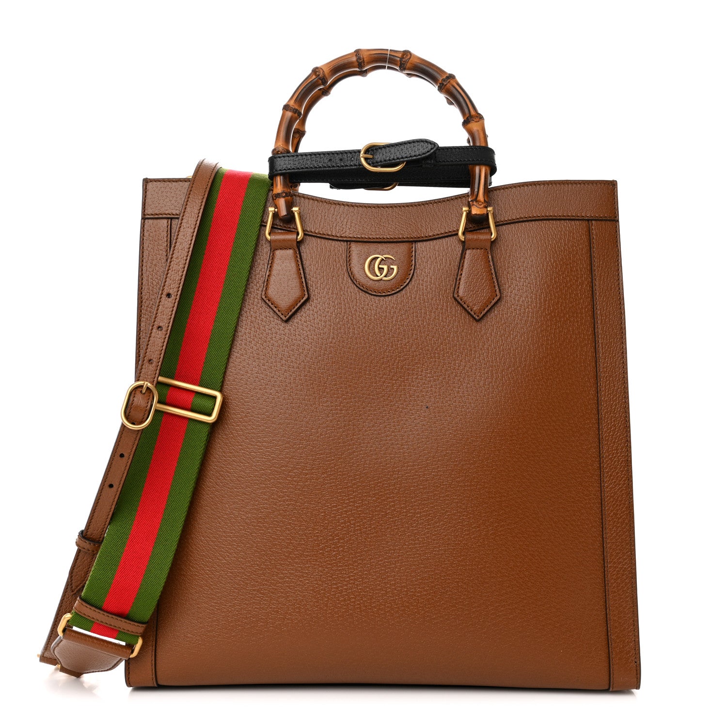 Gucci Wonka Grain Calfskin Large Diana Tote Bag Cuir Black 1 of 10