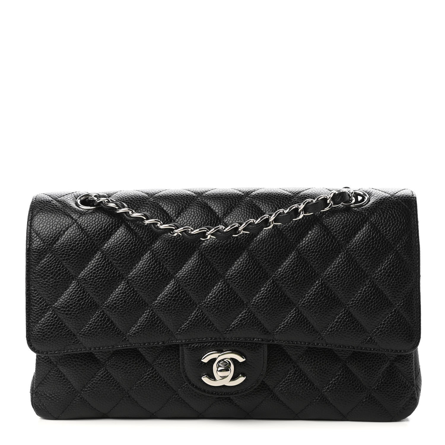 Chanel Caviar Quilted Medium Double Flap Black 1 of 10