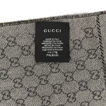 Gucci Wool GG Monogram Miniorophin Scarf Shell Pink 4 of 5