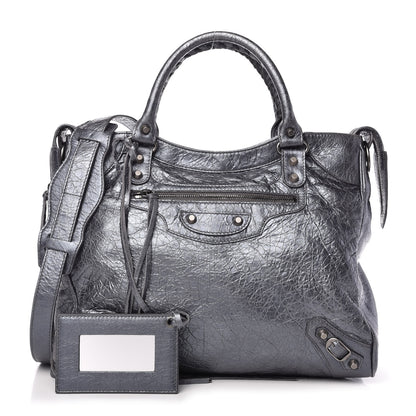 Balenciaga Metallic Agneau Classic Hardware Argent Fonce 1 of 10