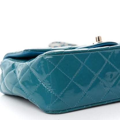 Chanel Patent Quilted Mini Rectangular Flap Turquoise 9 of 15