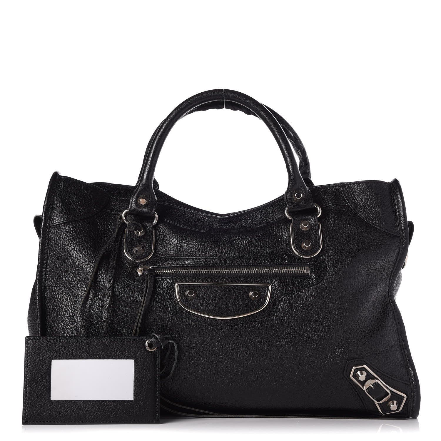 Balenciaga Chevre Silver Metallic Edge Hardware City Black 1 of 10