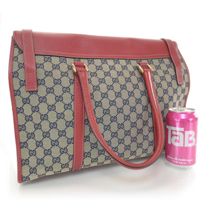 Gucci Monogram Work Tote Navy Red 3 of 8