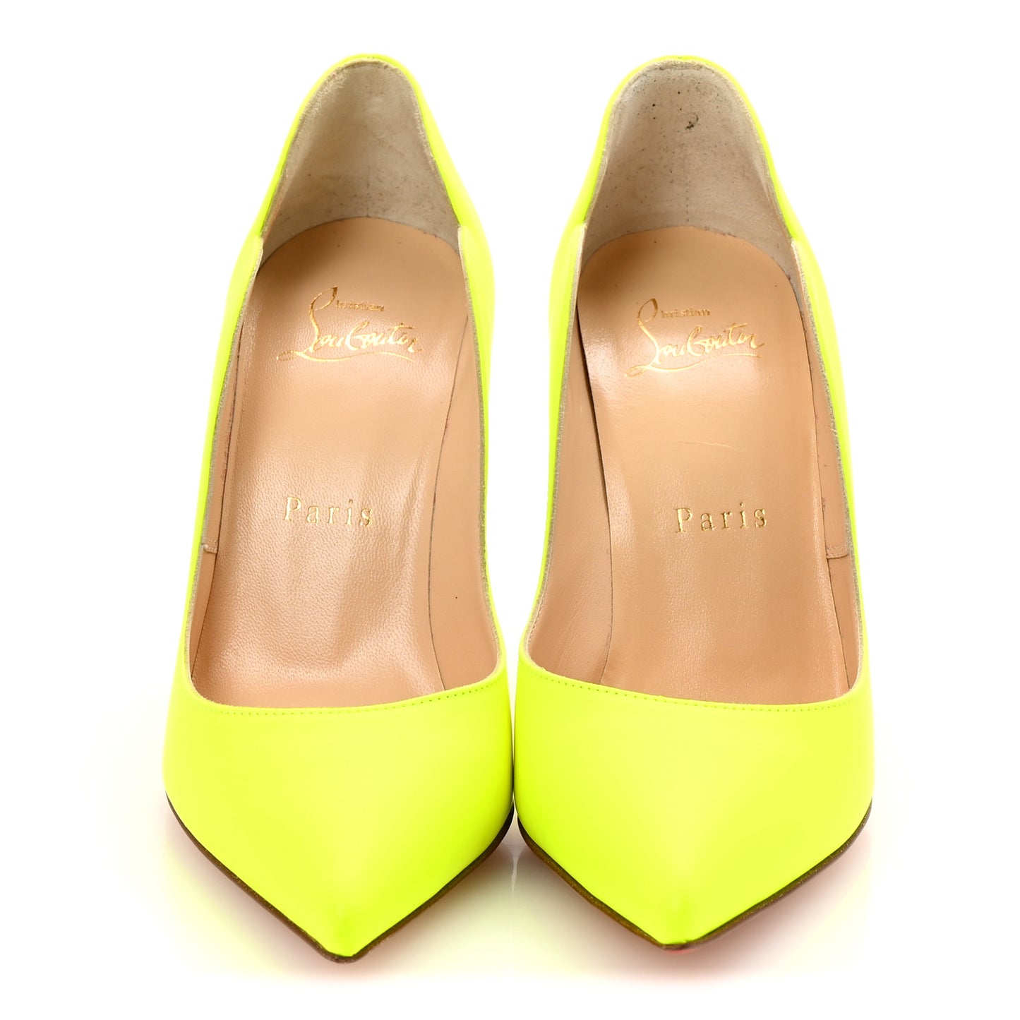 Calfskin Hot Chick 100 Pumps 35 Fluo Yellow