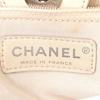 Chanel Caviar Quilted Petit Shopping Tote PST White 6 of 10